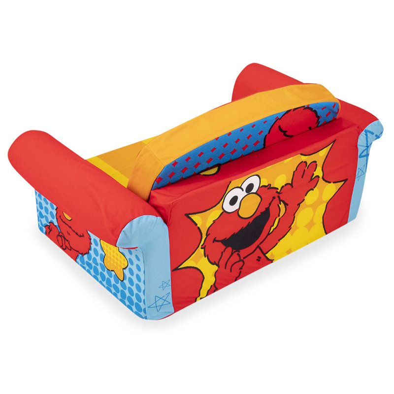 Marshmallow Furniture Kids 2 in 1 Flip Open Foam Sofa Bed Sesame Street Elmo